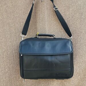 VTG Genuine Leather Laptop Bag - Targus CEO Briefcase Travel Messenger CLN5